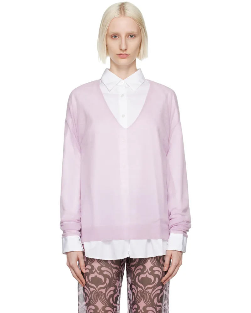 Dries van Noten Purple Wool Sweater 403