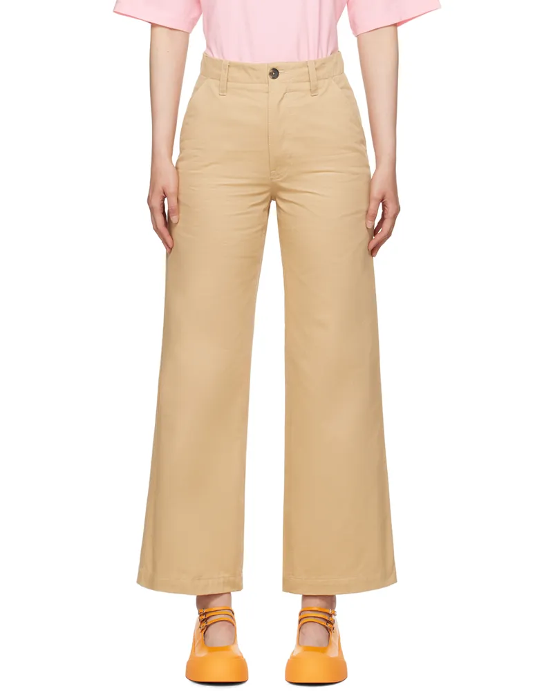 Marni Tan Four-Pocket Trousers 00w29