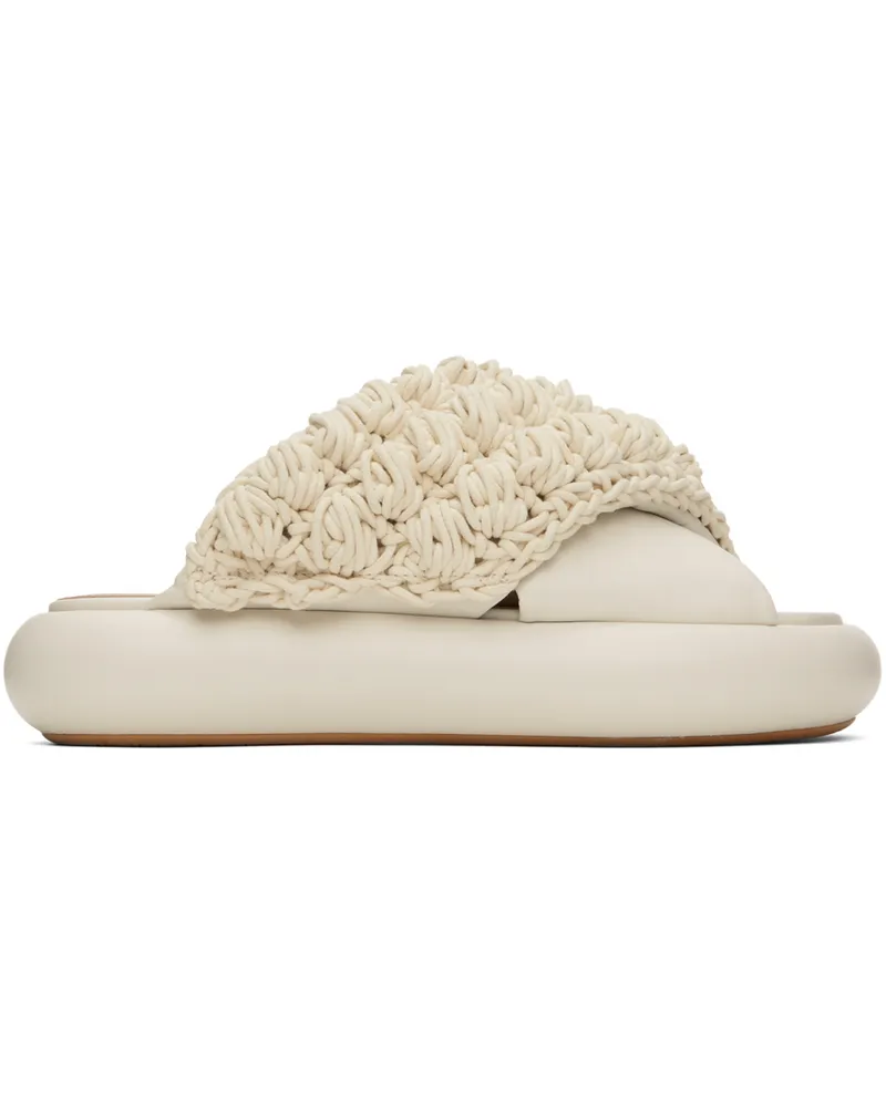 J.W.Anderson Off-White Platform Crochet Sandals 19180-101-natural