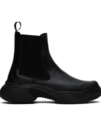 GmbH Black Faux-Leather Chelsea Boots Black