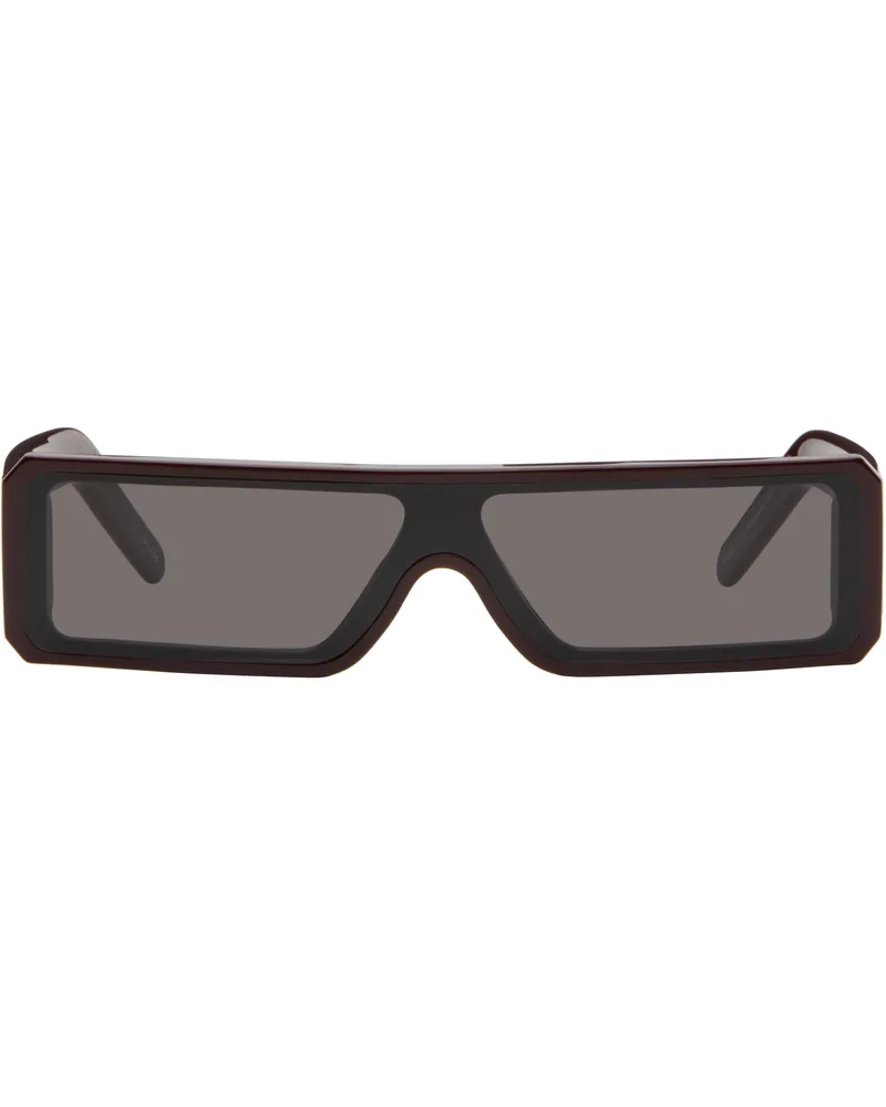 Rick Owens Burgundy Hollywood Geth Sunglasses 1409
