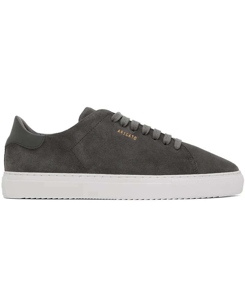 Axel Arigato Gray Clean 90 Suede Sneakers Dark