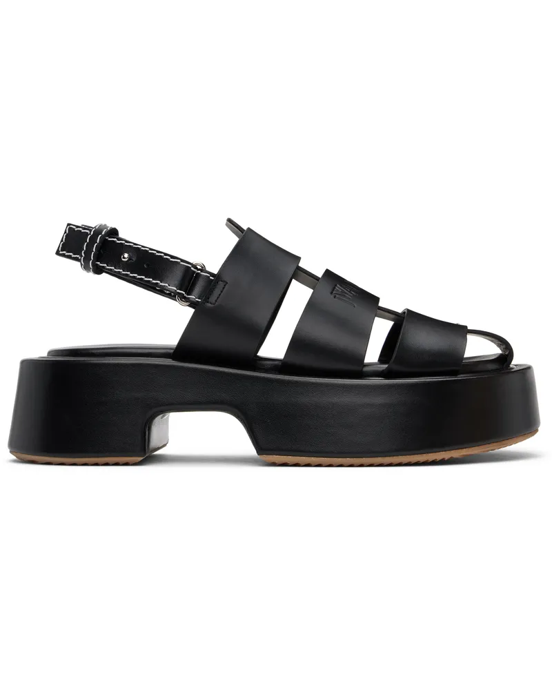 J.W.Anderson Black Stripe Platform Sandals 999