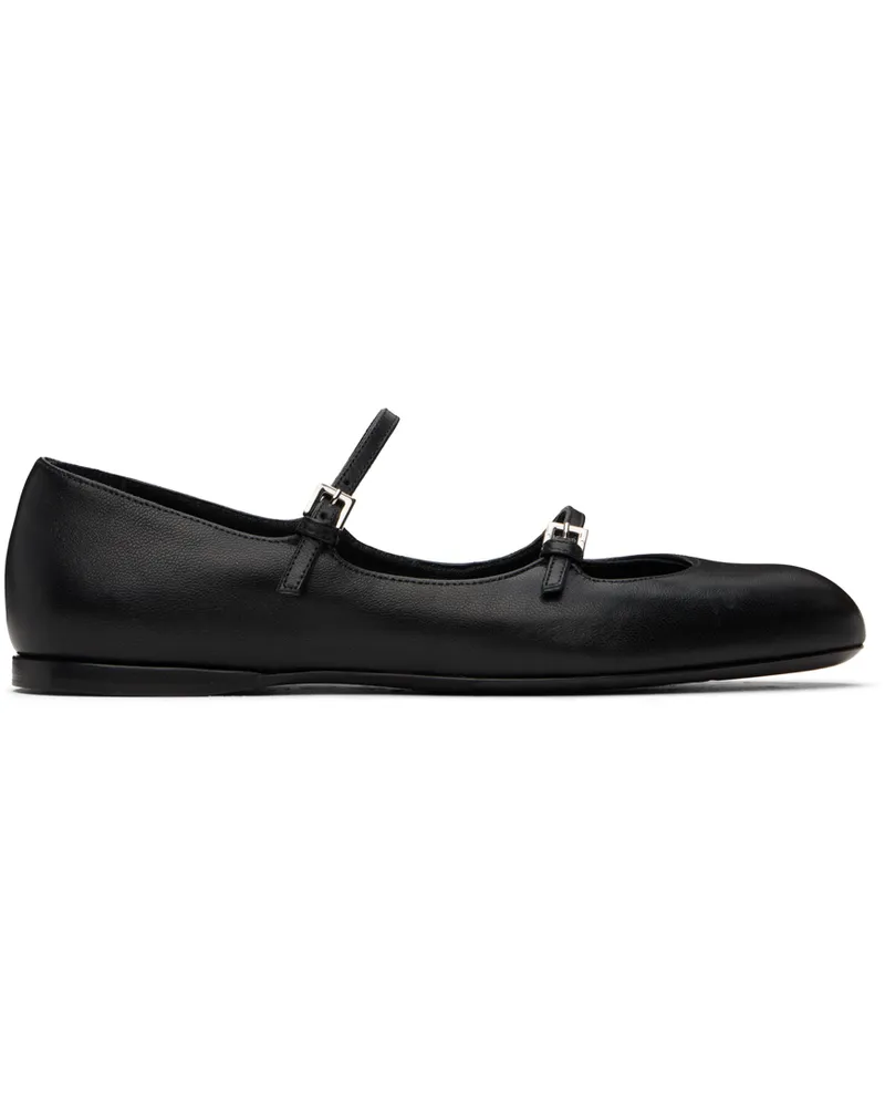 Max Mara Black Circus Ballerina Flats 005
