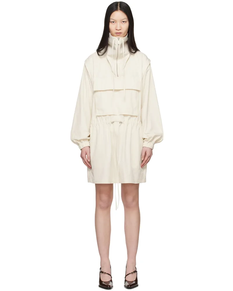 Helmut Lang Off-White Gusset Minidress Creme
