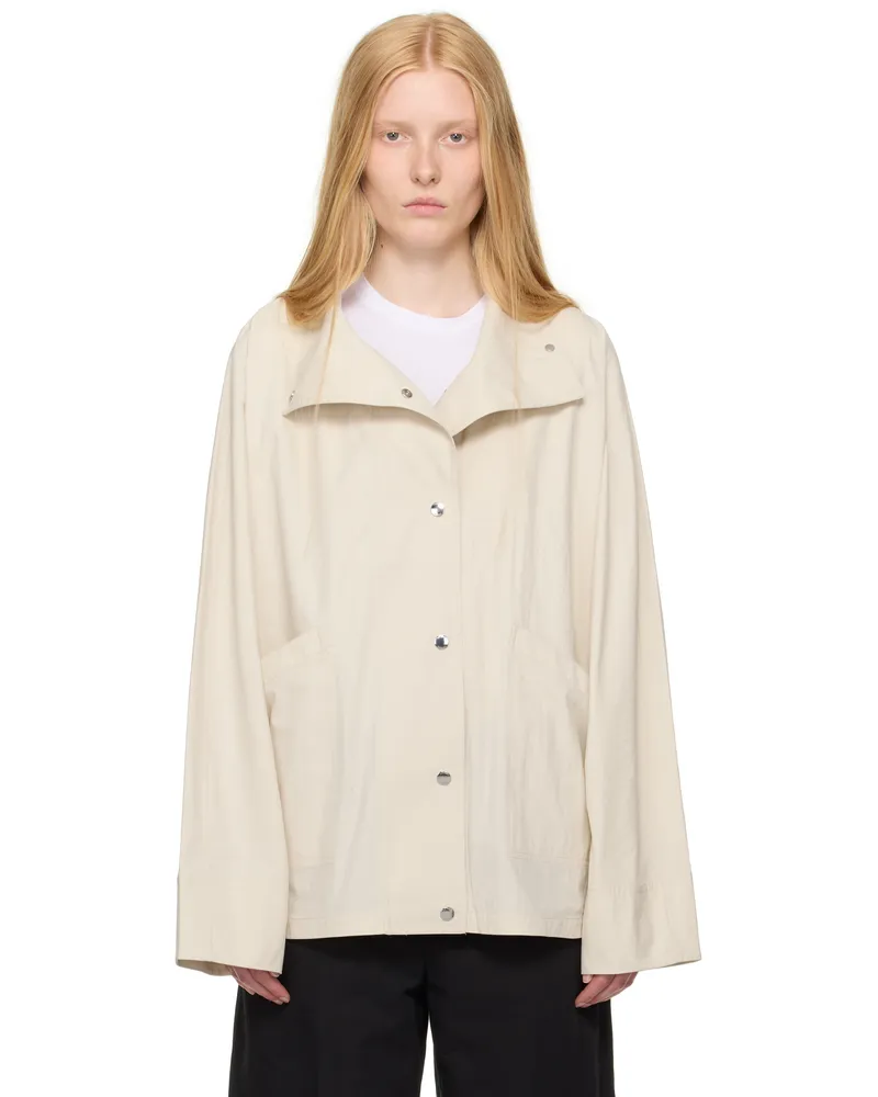 Totême Beige Summer Parachute Jacket Oyster