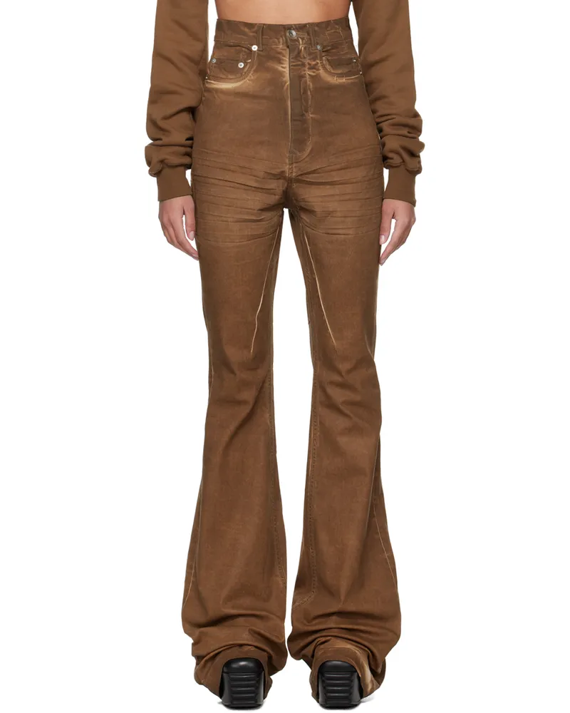 DRKSHDW by Rick Owens Brown Bolan Jeans 54