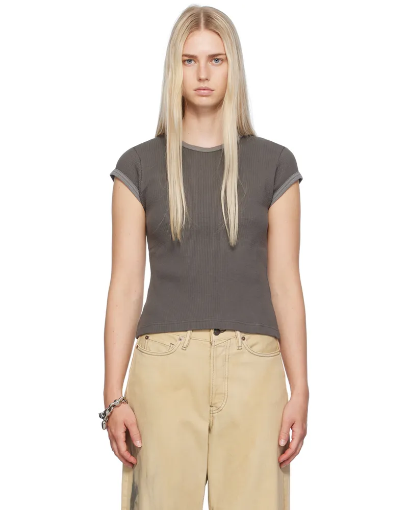 Acne Studios Gray Garment-Dyed T-Shirt Djo