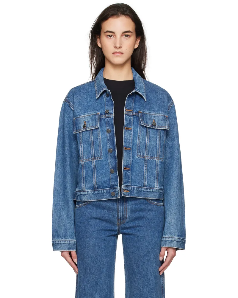 KHAITE Blue Saunder Denim Jacket 009