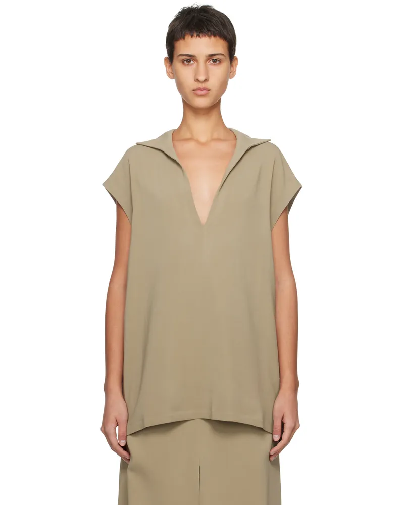 BITE Studios Taupe Throw On T-Shirt Sage