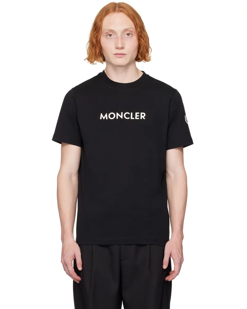 Moncler Black Bonded-Logo T-Shirt 999