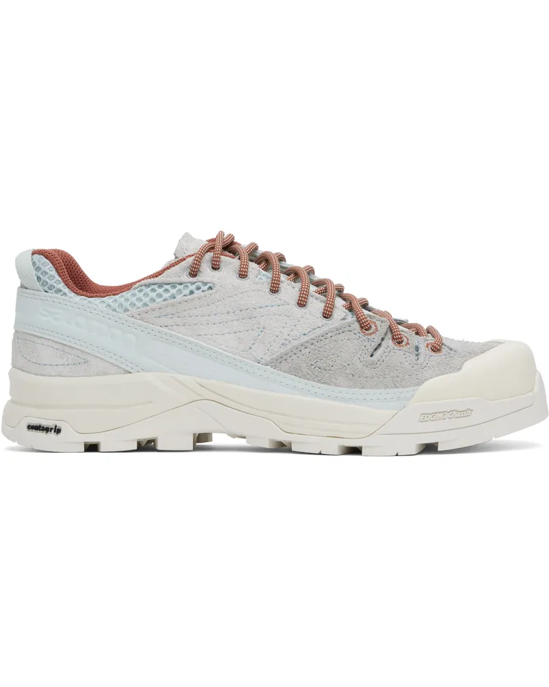 Salomon Gray & Blue X-ALP Suede Sneakers Ice