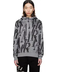 Amiri Gray Repeat Hoodie Grey