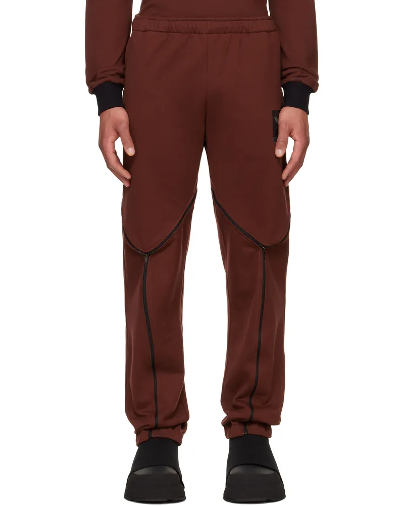 Olly Shinder Burgundy Tri Zip Sweatpants 30337157