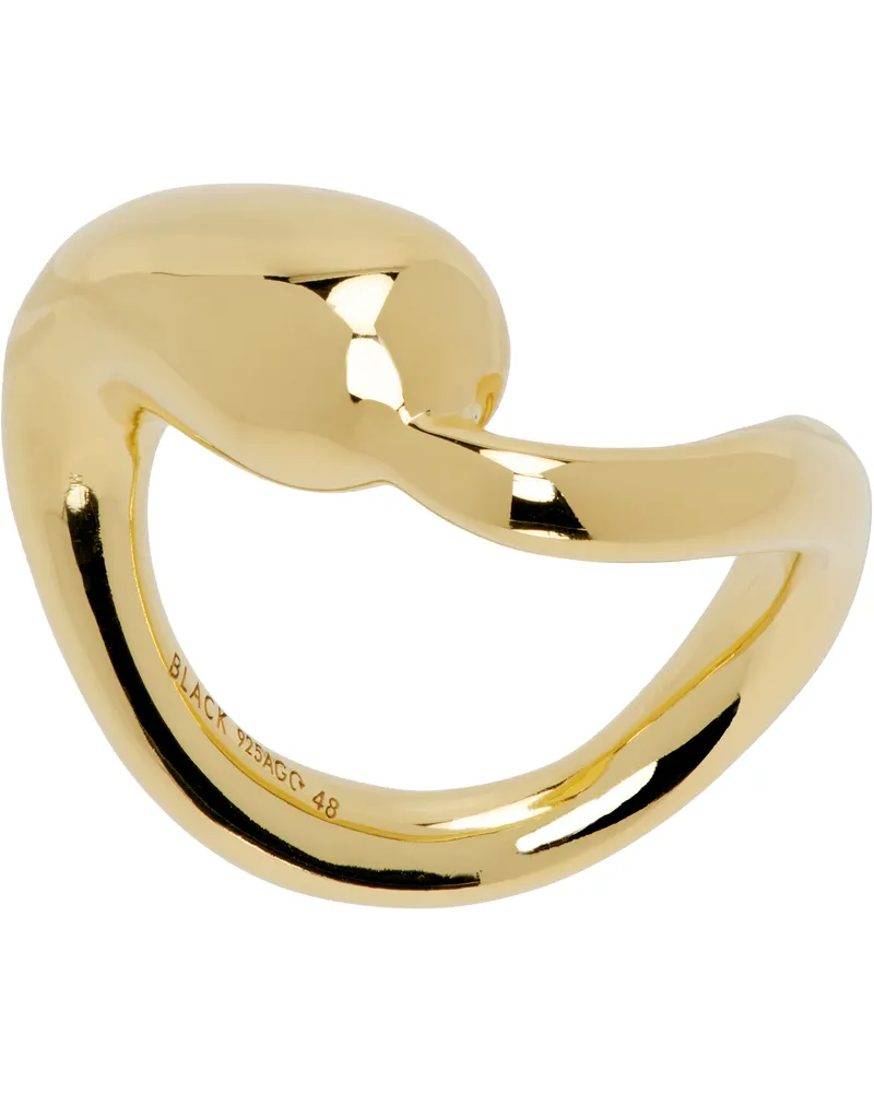 Maria Black Gold Splash Ring Goldplated