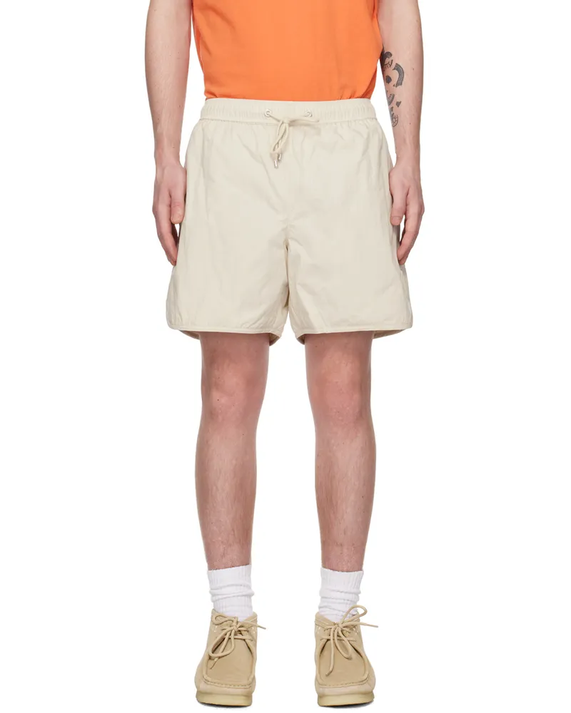 Frame Denim Off-White Padded Shorts White
