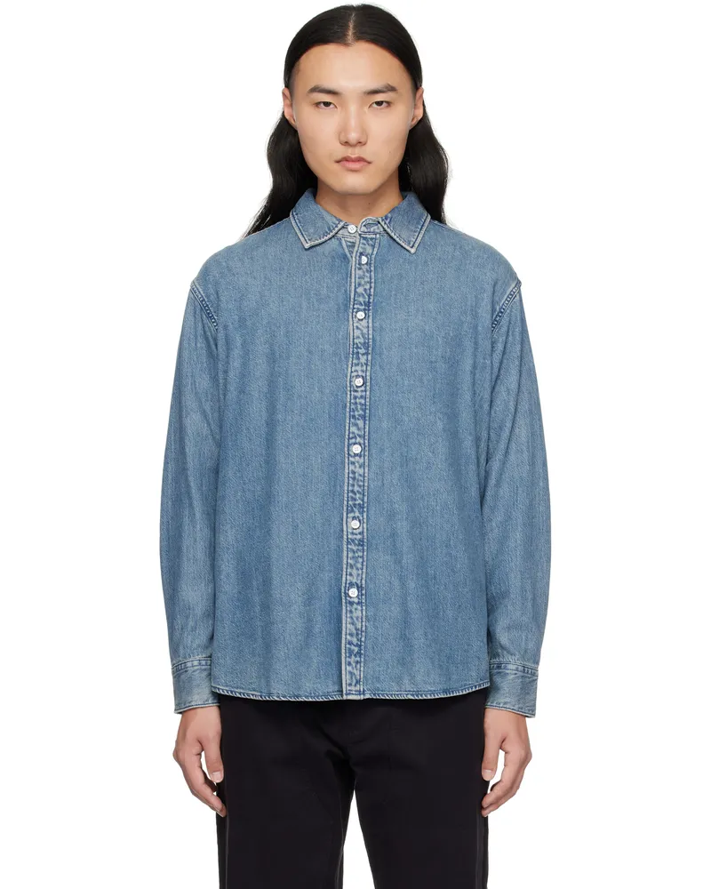 Rag & Bone Blue Matthew Denim Shirt Corbin