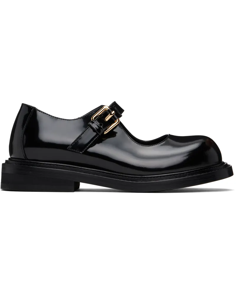 Moschino Black Mary Jane Olivia Loafers 000