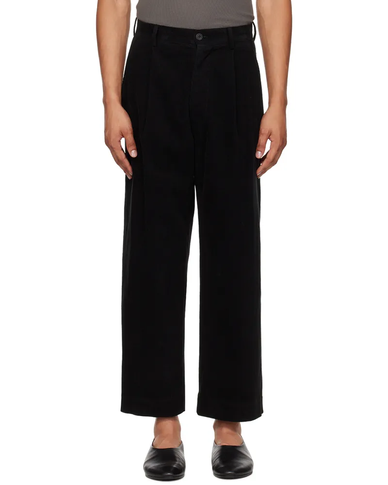 LE 17 SEPTEMBRE Black Pleated Trousers Black
