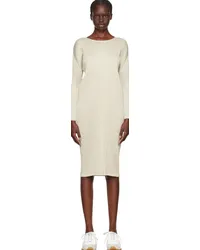 Issey Miyake Beige Monthly Colors September Midi Dress Greige