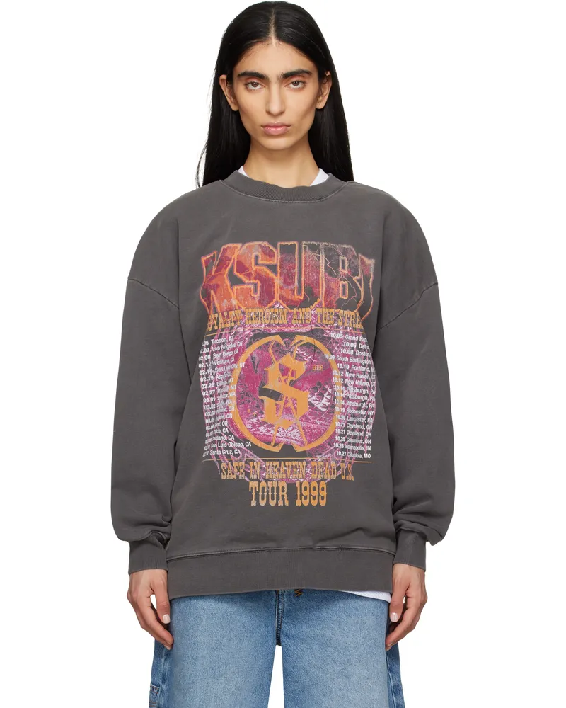 ksubi Gray Kickstart Oh G Sweatshirt Charcoal