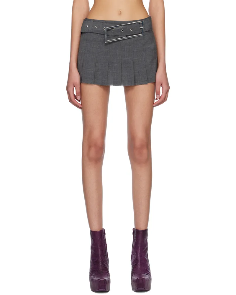 16ARLINGTON Gray Nimue Miniskirt Grey