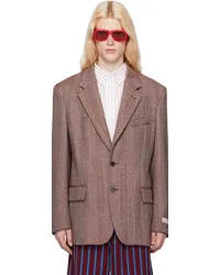 Marni Burgundy Herringbone Blazer Jqmdark