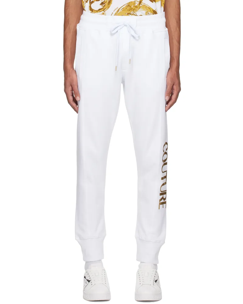 Versace Jeans White Drawstring Sweatpants Eg03
