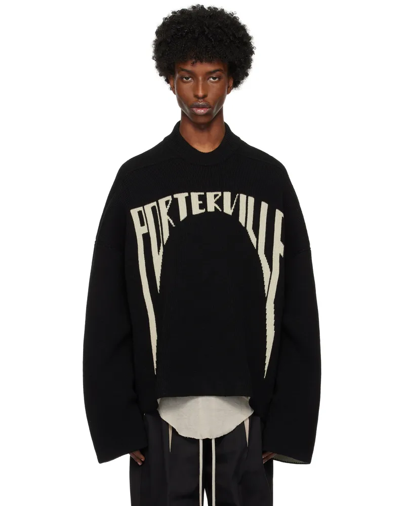 Rick Owens Black Porterville Jumbo Sweater 0908