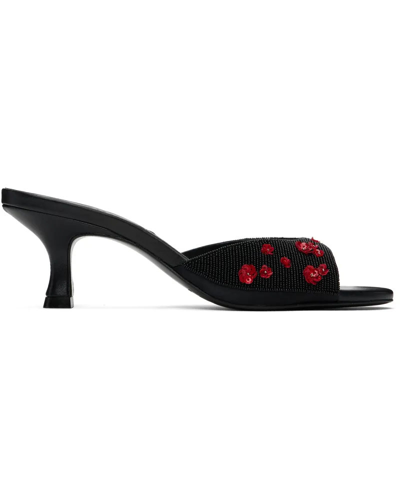 STAUD Black Brigitte Mules Pop