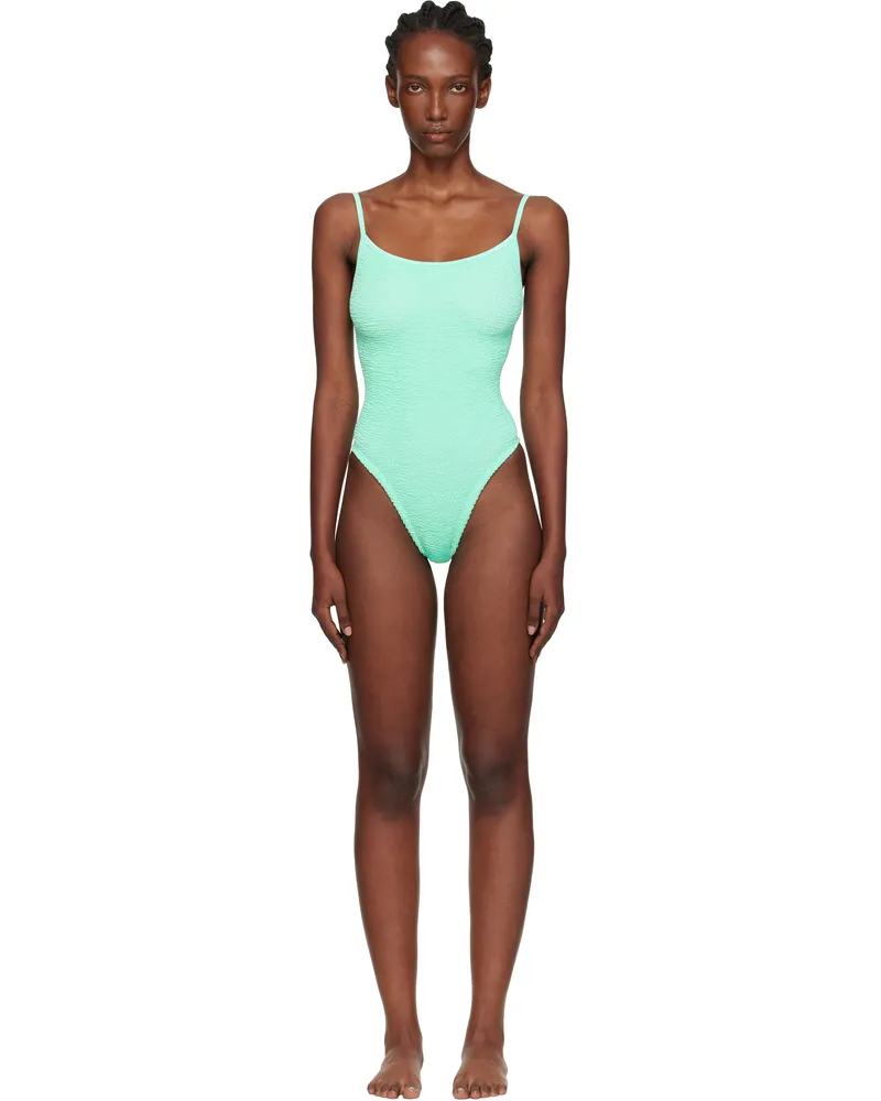 Hunza G Green Pamela Swimsuit Metallic