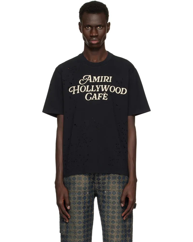 Amiri Black 'Amiri Hollywood Cafè' T-shirt Black