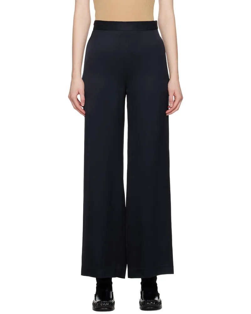 6397 Navy Liquid Trousers Midnight