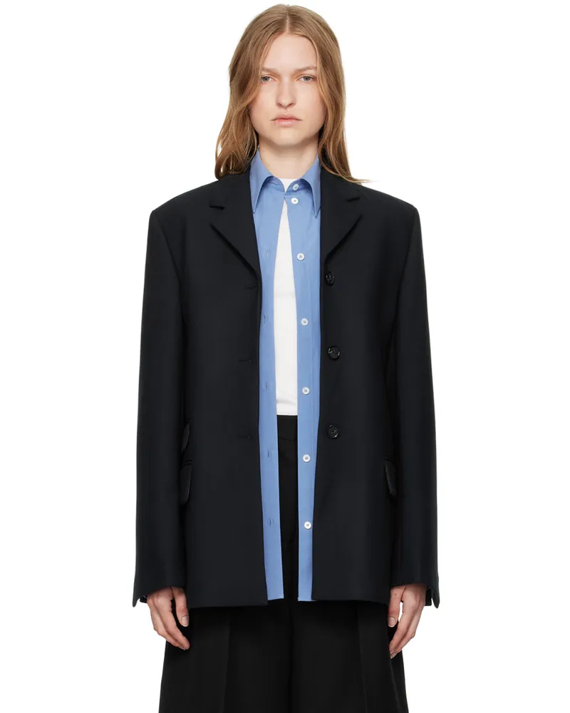 Totême Black Straight Blazer Black