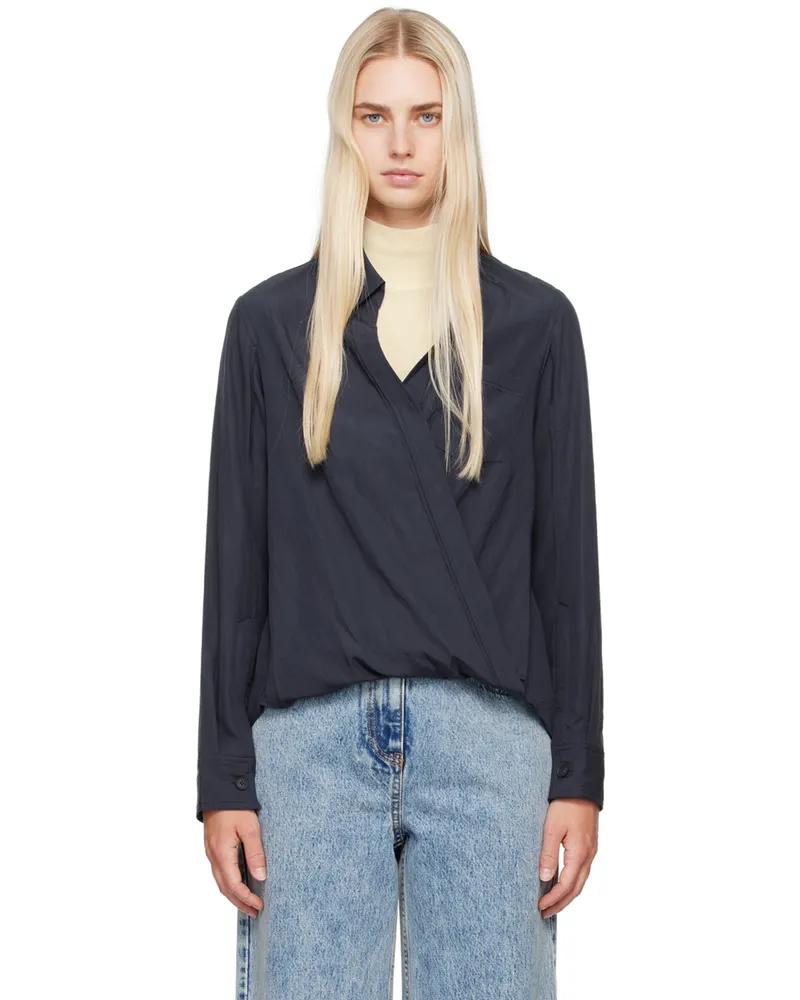 3.1 phillip lim Navy Crossover Shirt Na410
