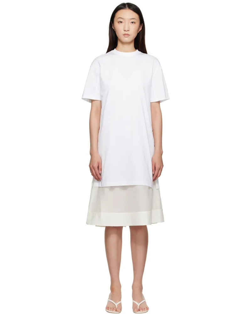 3.1 phillip lim White Oversized T-shirt Combo Midi Dress White