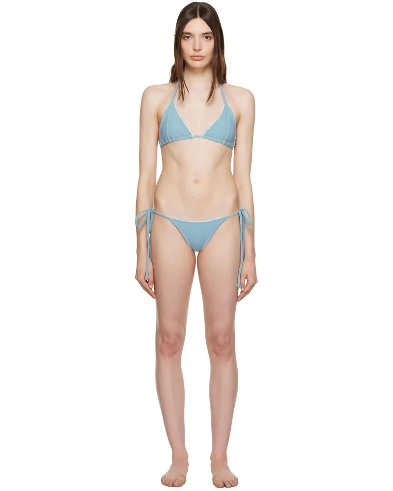 Frankies Bikinis SSENSE Exclusive Blue Tia & Mackenzie Bikini Blue