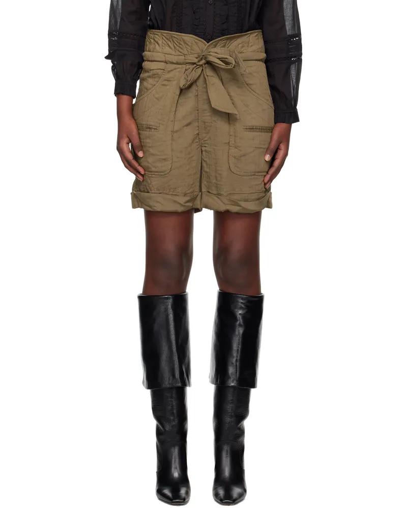 Étoile Isabel Marant Khaki Sereni Shorts Khaki