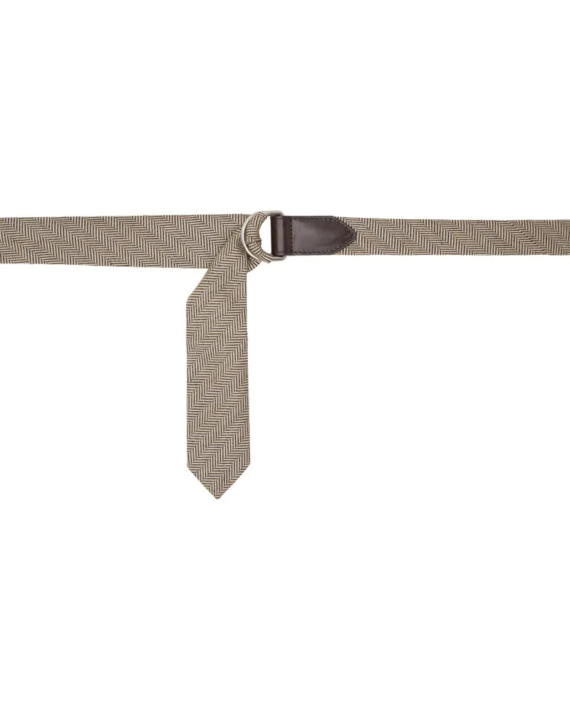 Dries van Noten Beige Tie Belt 103