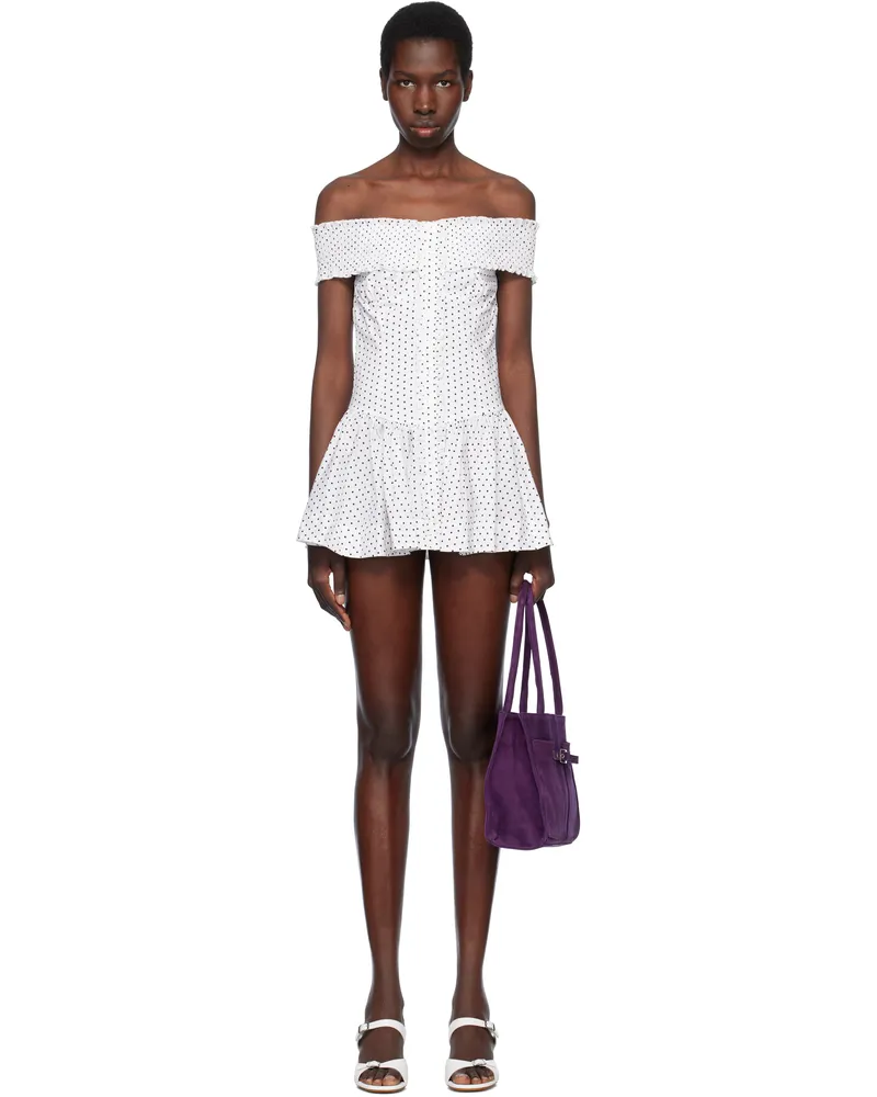 Frankies Bikinis White Off Shoulder Minidress White