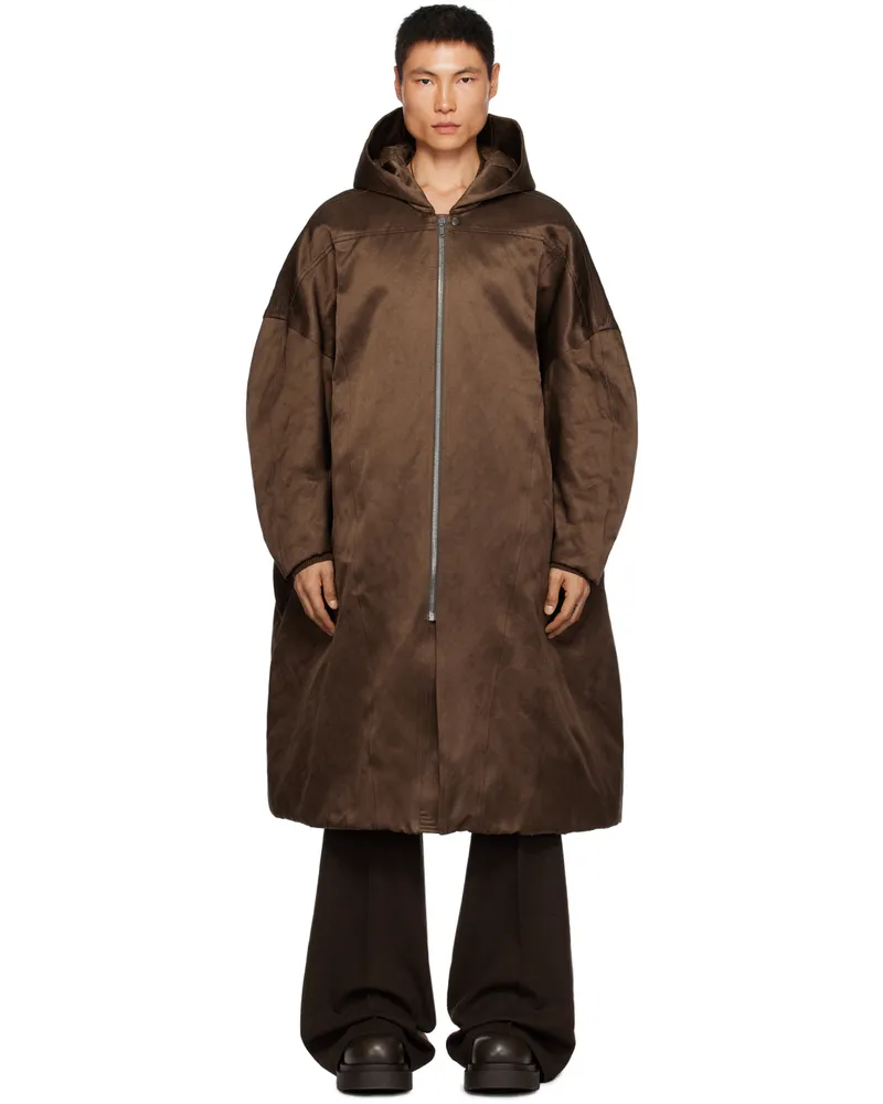Rick Owens Brown Jumbo Peter Coat 04