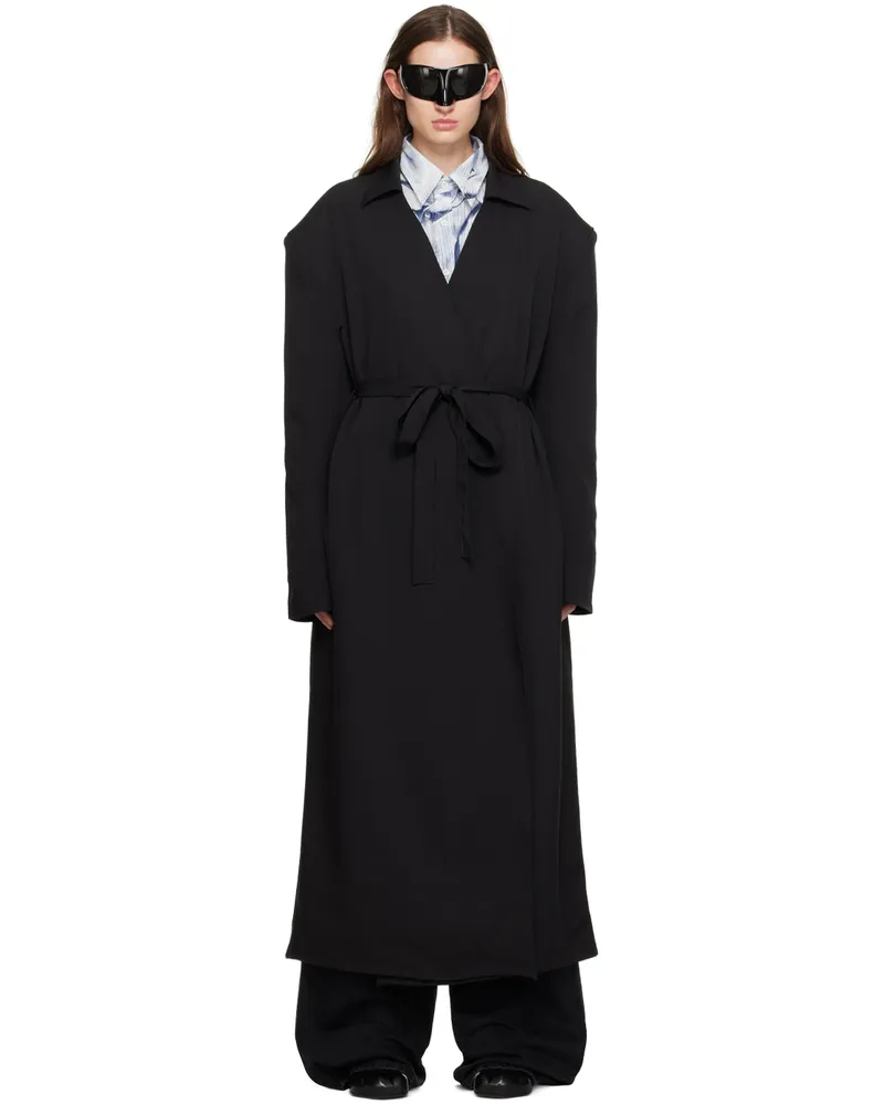 ABRA Black Open Coat Black