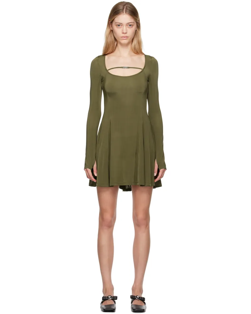 Versace Jeans Khaki Flared Minidress E151