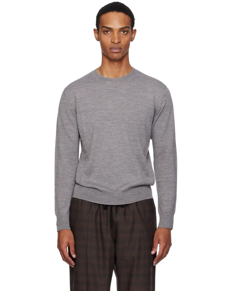 Maison Margiela Gray Elbow Patch Sweater 816m