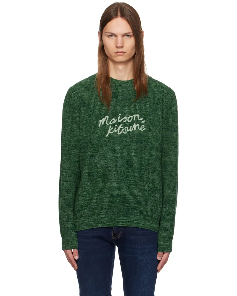 Kitsuné Green 'Maison Kitsuné' Handwriting Sweater 0015
