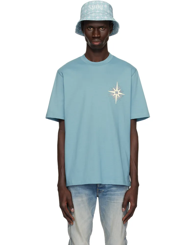 Amiri Blue 'Amiri' Starburst T-shirt Wave