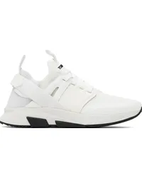 Tom Ford White Neoprene Suede Jago Sneakers White