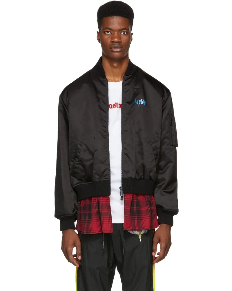 Marcelo Burlon | County of Milan Black 'Cupido' Bomber Jacket Blackmulti