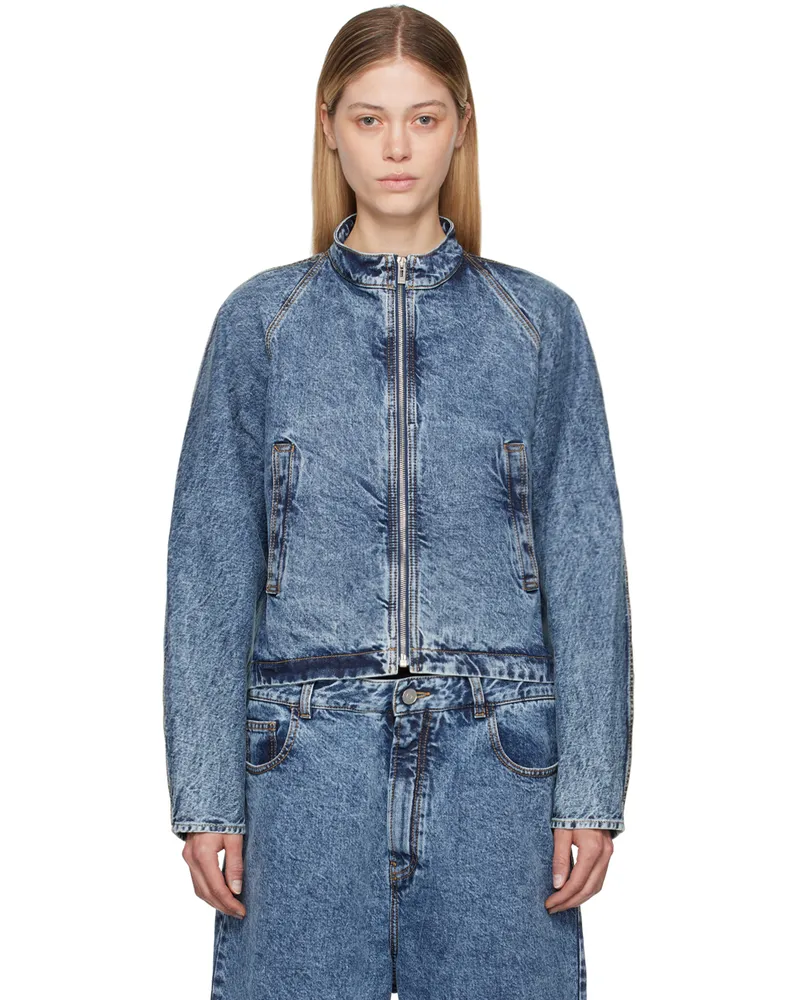 Alaïa Blue Racing Denim Jacket -