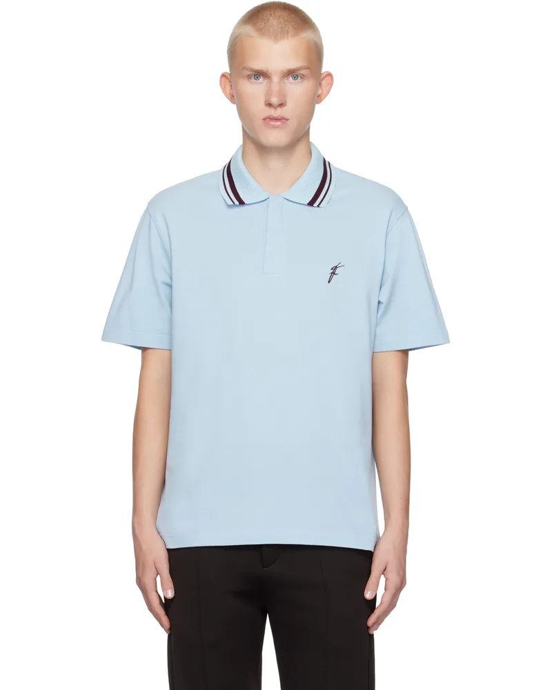 Ferragamo Blue Organic Cotton Polo 0073